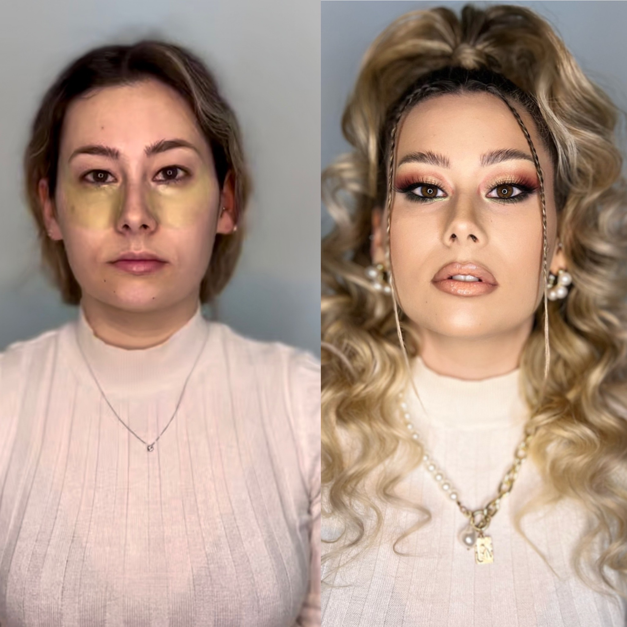 Maquillaje antes y después