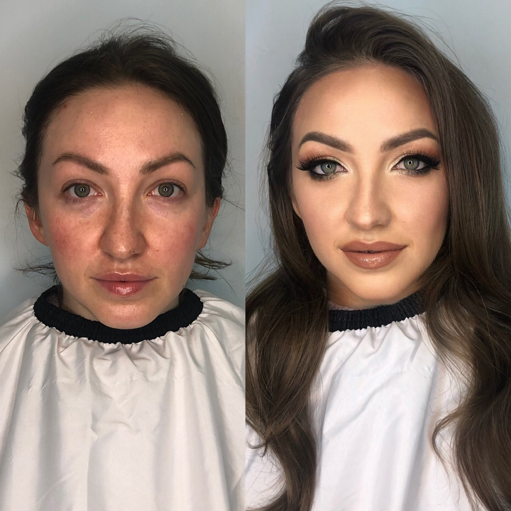 Maquillaje antes y después