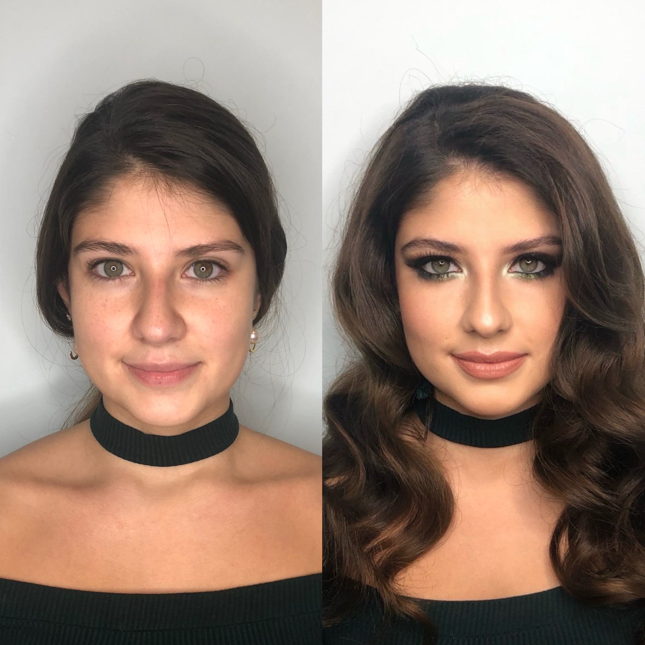Maquillaje antes y después