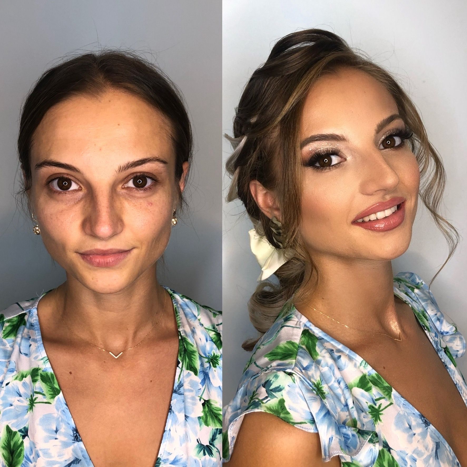 Maquillaje antes y después