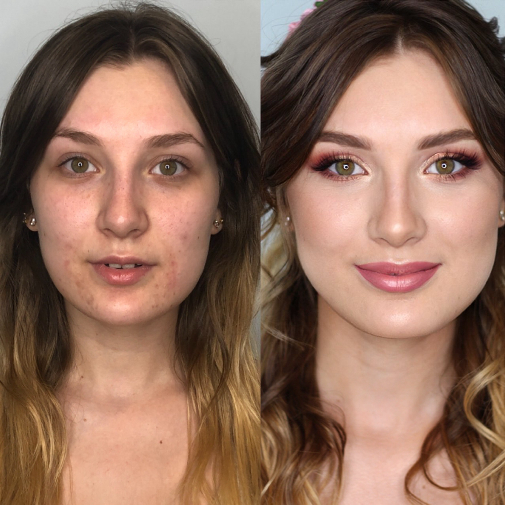 Maquillaje antes y después