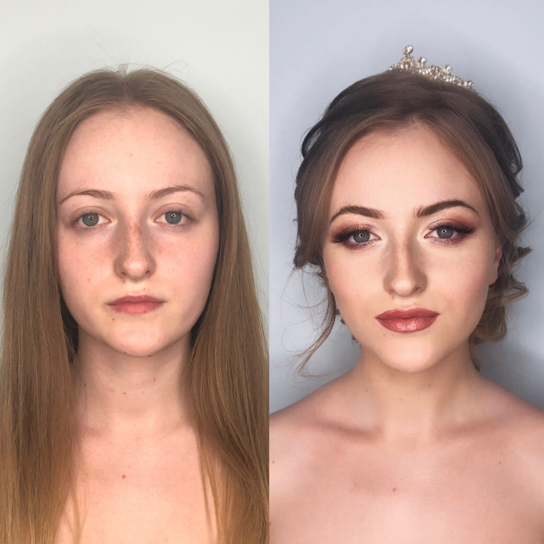 Maquillaje antes y después